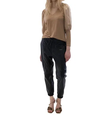 Melissa Nepton Kaja Vegan Leather Pant In Black