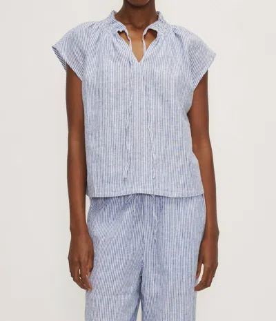 Melissa Nepton Karmella Blouse In Navy Stripe In Blue