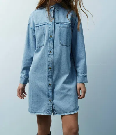 Melissa Nepton Kiri Shirt Dress In Blue