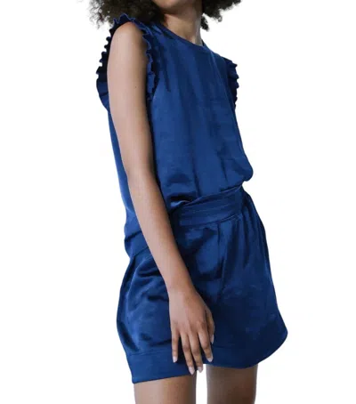 Melissa Nepton Lauren Satin Short In Navysummer Navy In Multi