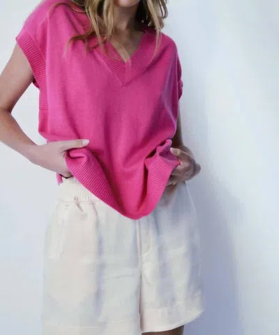 Melissa Nepton Liberty Sweater Vest In Fuchsia In Pink