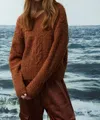 Melissa Nepton Lilah Sweater In Rich Brown In Multi