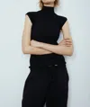 Shop Melissa Nepton Lillian Fitted Knit Top In Black