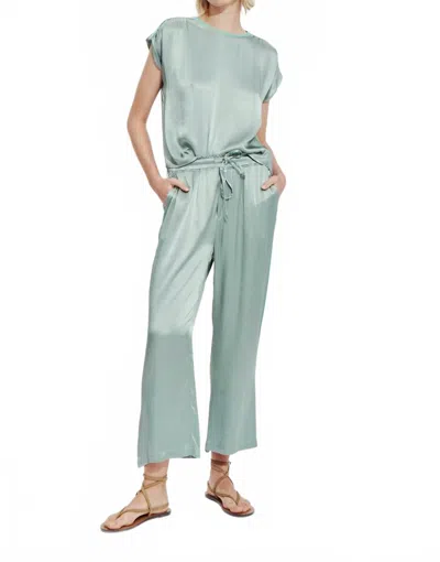Melissa Nepton Lima Top Short Sleeve Blouse In Perfect Green In Blue