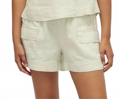 Melissa Nepton Linen Utility Shorts In Soft Mint In Green
