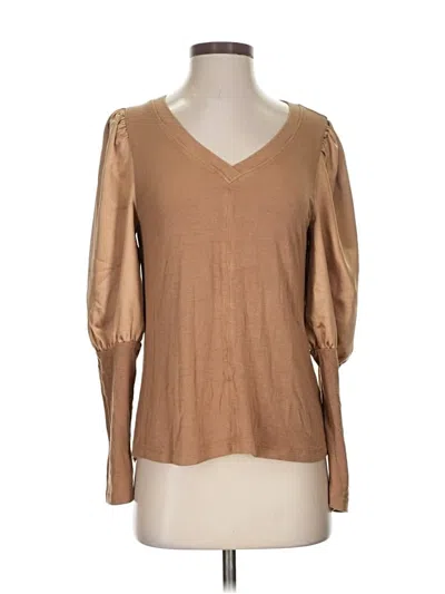 Pre-owned Melissa Nepton Long Sleeve Blouse In Brown