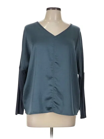Pre-owned Melissa Nepton Long Sleeve Blouse In Teal