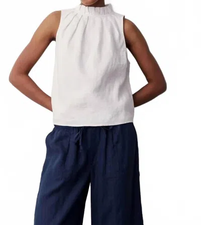 Melissa Nepton Lyla Linen Top In Off White