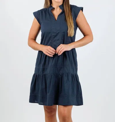 Melissa Nepton Malaga Mini Dress In Navy In Blue