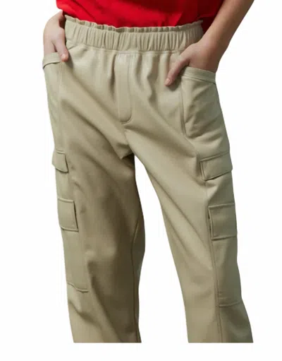 Melissa Nepton Malo Faux Leather Jogger In Desert In Beige