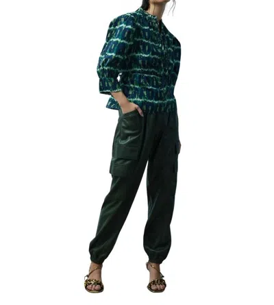 Melissa Nepton Malo Faux Leather Jogger In Winter Moss In Multi