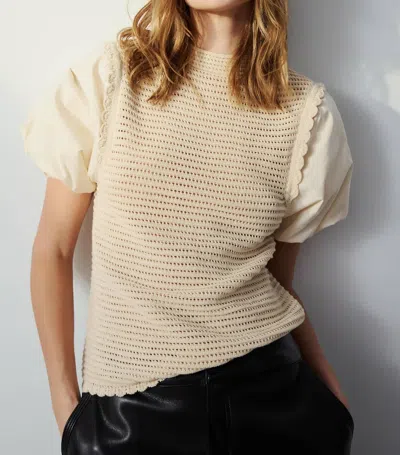 Melissa Nepton Mariella Sweater Top In Cream In Neutral