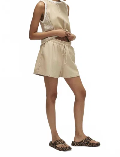 Melissa Nepton Marion Faux Leather Short In Desert In Neutral