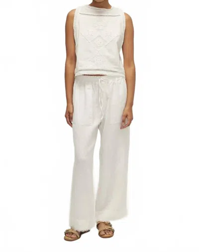 Melissa Nepton Martin Scallop Sleeveless Top In Off White In Animal Print