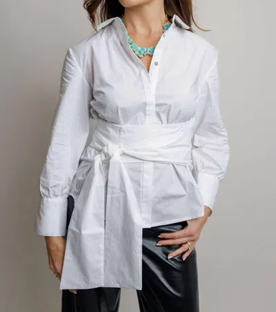 Melissa Nepton Maxine Wrap Top In White