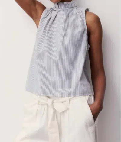Melissa Nepton Meara Pinstripe Tank In Blue