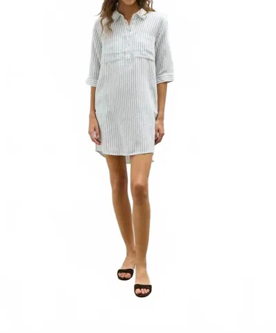 Melissa Nepton Mitch Mini Dress In White Navy Stripe