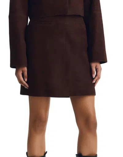 Melissa Nepton Morissa Suede Skirt In Brown