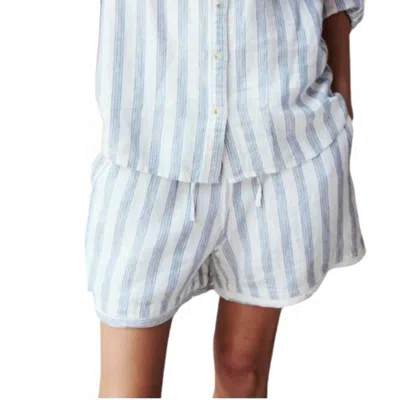 Melissa Nepton Myriam Short In Navy Multistripe In Blue