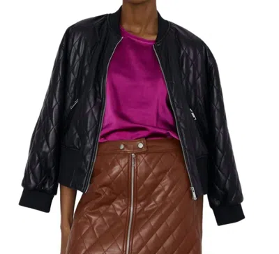 Melissa Nepton Pia Quilted Leather Jacket In Black