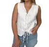 Melissa Nepton Rachel Tie Vest In White In White