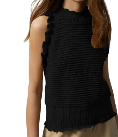 Melissa Nepton Rana Crochet Top In Black