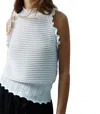 Melissa Nepton Rana Sleeveless Sweater Tank In Off-white In White