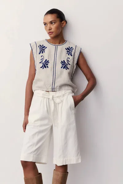 Melissa Nepton Reine Sleeveless Top In Light Beige In Neutral