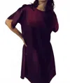 Melissa Nepton Ruby Flutter Sleeve Dress In Merlot In Red
