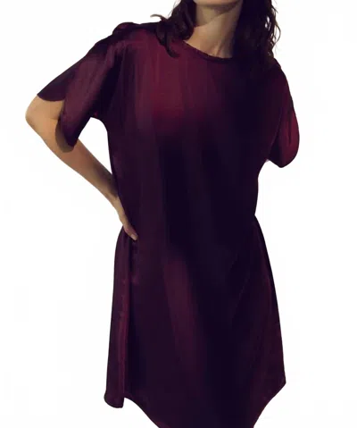Melissa Nepton Ruby Flutter Sleeve Dress In Merlot In Red