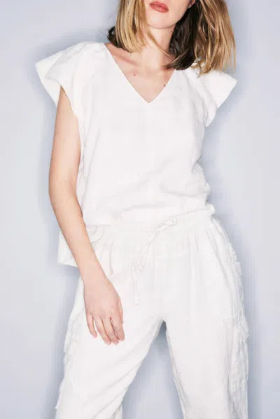 Melissa Nepton Sandra Mastik Linen Blouse In White