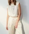 Melissa Nepton Sevan Satin Top In Cream In Neutral