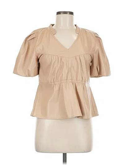 Pre-owned Melissa Nepton Short Sleeve Blouse In Brown