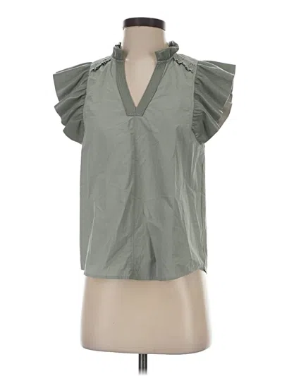 Pre-owned Melissa Nepton Short Sleeve Blouse In Gray