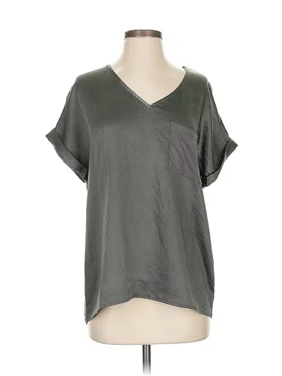 Pre-owned Melissa Nepton Short Sleeve Top Gray V Neck Tops