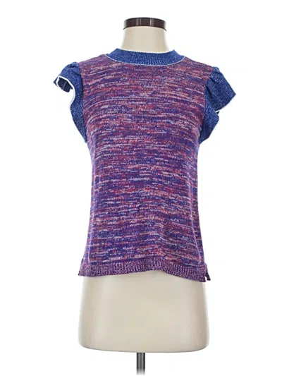 Pre-owned Melissa Nepton Short Sleeve Turtleneck In Purple