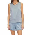 Melissa Nepton Sienna Satin Tank In New York Blue In Gray