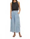 Melissa Nepton Silvestre Pant In Medium Blue Denim Wash In Blue