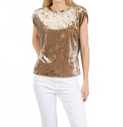 Melissa Nepton Tage Velvet Blouse In Copper In Brown