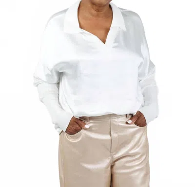 Melissa Nepton Tina Polo Top In Off White