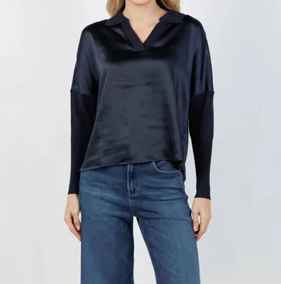Melissa Nepton Tina Top In Navy In Multi