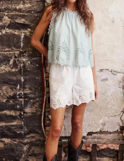Melissa Nepton Toro High-waist Lace Shorts In Off White