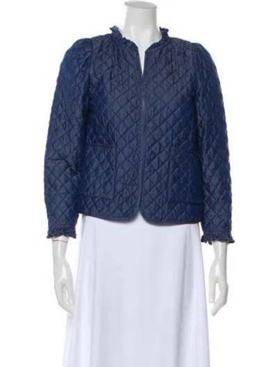 Pre-owned Melissa Nepton Tweed Pattern Evening Jacket In Blue