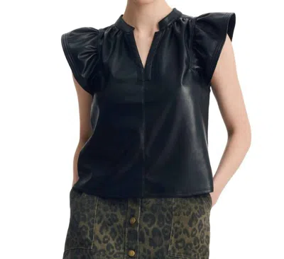 Melissa Nepton Venora Top In Black In Burgundy