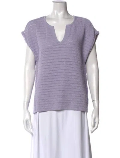 Pre-owned Melissa Nepton V-neck Sweater W/ Tags In Purple