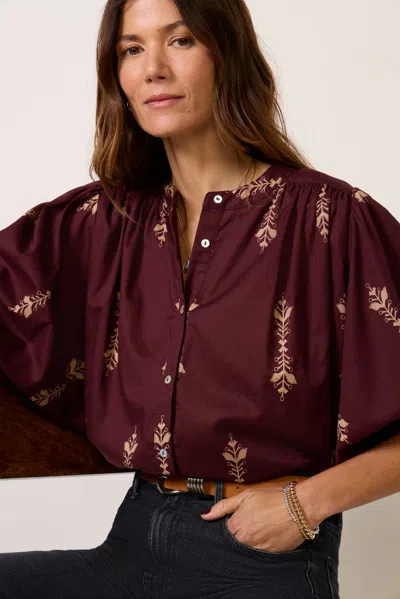 Melissa Nepton Wilma Printed Blouse In Brown