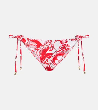 Melissa Odabash Adelaide Floral Bikini Bottoms In Red