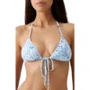Melissa Odabash Adelaide Floral-print Bikini Top In Blue