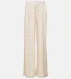 Melissa Odabash Adi Lamé Wide-leg Pants In Gold Knit