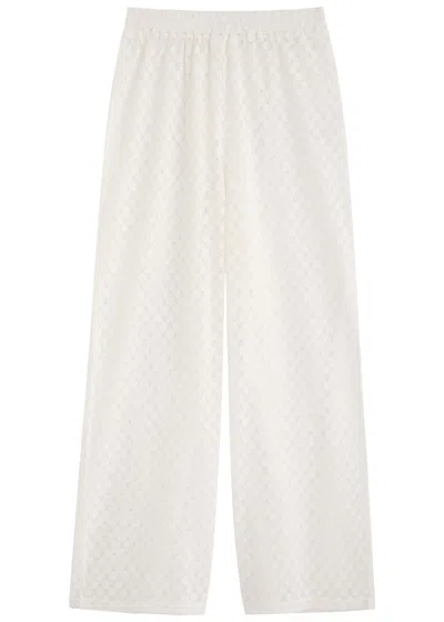 Melissa Odabash Adi Wide-leg Open-knit Trousers In White